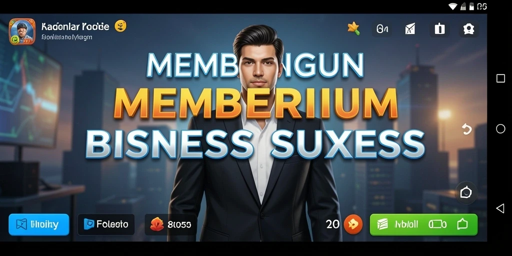 Screenshot gameplay Tycoon 8055 yang menampilkan manajemen bisnis.