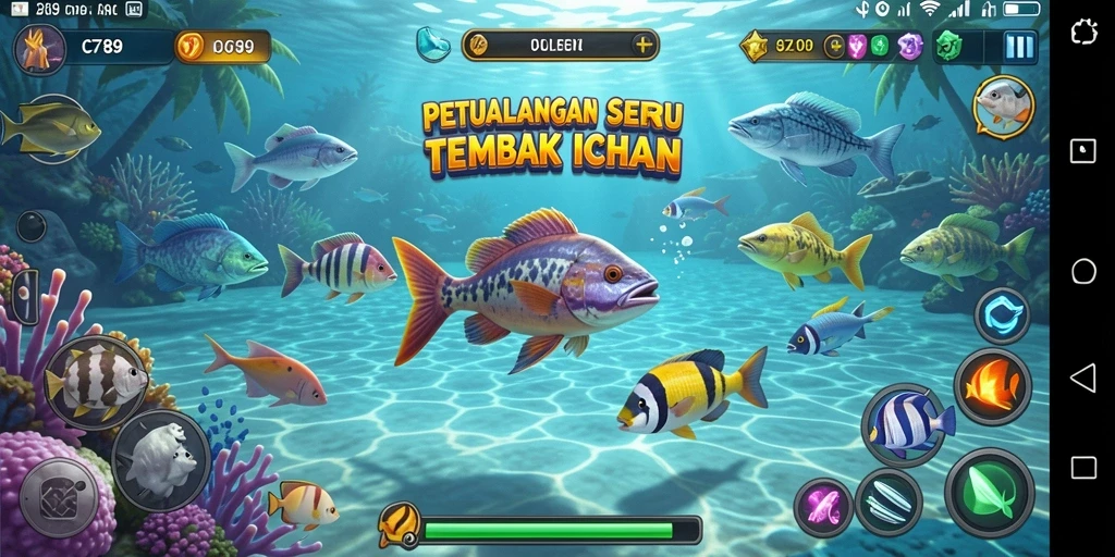 Tampilan gameplay seru di C789 Tembak Ikan.