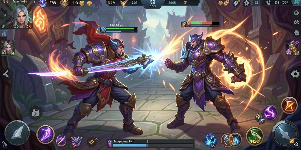 Tampilan gameplay E88 yang menegangkan dalam aksi MOBA.