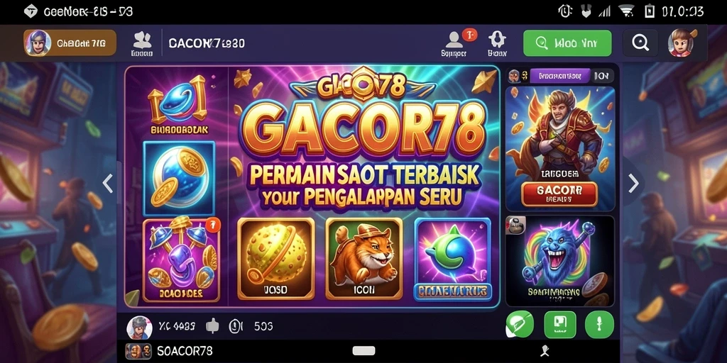 Tampilan gameplay Slot yang menarik dan interaktif di GACOR78.