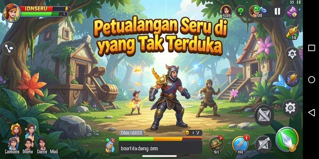 Tampilan gameplay seru di dunia petualangan IDNSERU yang menantang.