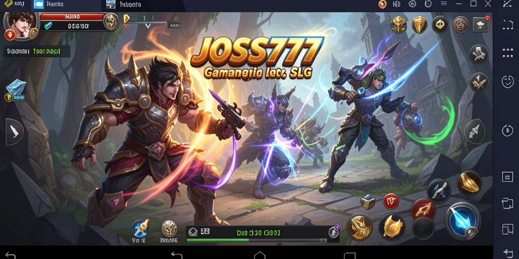 Screenshot utama JOSS777 menampilkan pertempuran strategis yang mendebarkan.