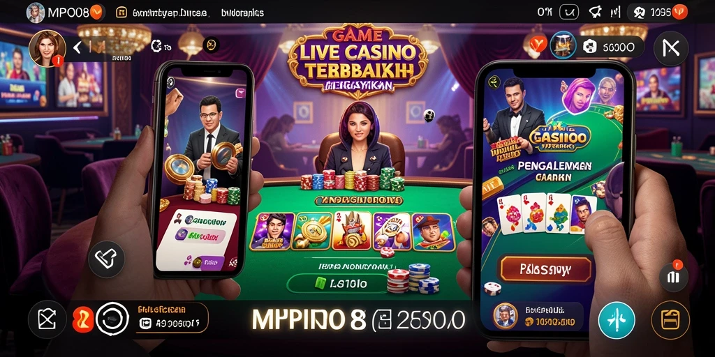 Tampilan gameplay Live Casino yang mendebarkan di MPO08.