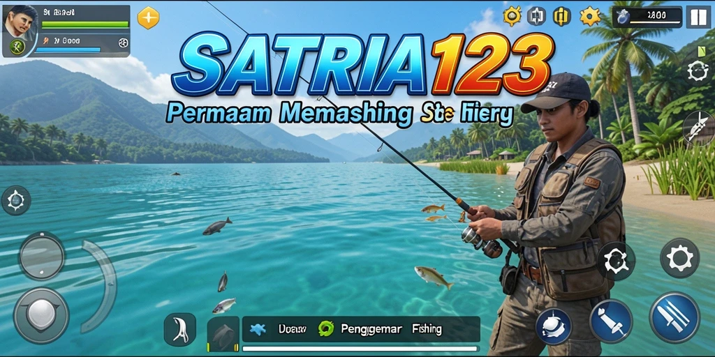 Tampilan gameplay SATRIA123 yang menampilkan aksi memancing yang seru.