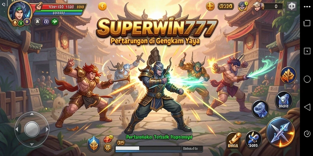 Screenshot SUPERWIN777 menampilkan pertarungan seru dengan grafis menawan.